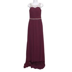 Deep Purple Prom Dress with Train.  Custom made Size XS/S